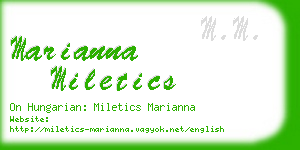 marianna miletics business card